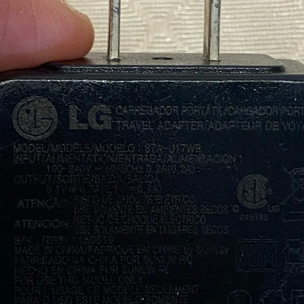 Genuine LG STA-U17WD Travel Wall AC Power Adapter Phone Charger